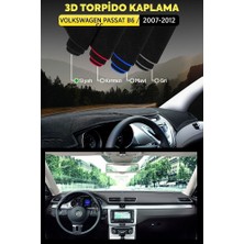 Volkswagen Passat B6 / cc (2007-2012) 3D Torpido Koruma Kılıfı - Ön Göğüs Kaplama - Siyah Şerit