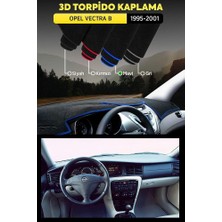 Opel Vectra B (1995-2001) 3D Torpido Koruma Kılıfı - Ön Göğüs Kaplama - Mavi Şerit