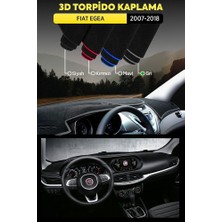 Fiat Egea (2007-2018) 3D Torpido Koruyucu Kılıf - Ön Göğüs Panel Kaplama - Gri Şerit