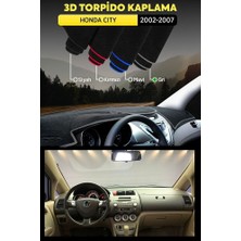 Honda City (2002-2007) 3D Torpido Koruma Kılıfı - Ön Göğüs Panel Kaplama - Gri Şerit