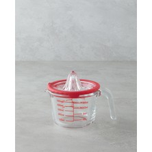 Hecha Cam Narenciye Sıkacaklı Ölçü Kabı Mutfak Gereci 500 ml Kırmızı