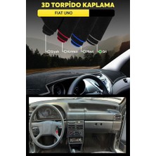 Fiat Uno 3D Torpido Kılıfı Panel Koruyucu Göğüs Kaplama - Gri Şerit