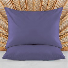 Evidea Soft Basic 2'li Yastık Kılıfı - Lacivert - 50x70 cm