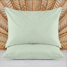 Evidea Soft Basic 2'li Yastık Kılıfı - Yeşil - 50x70 cm