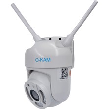O-Kam 3mp Wifi Güvenlik Kamerası Gece Renkli 355° Döner Çift Yön Ses Sd Destekli