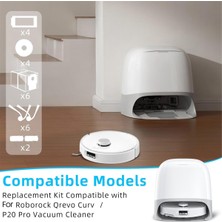 Forge Jungle Roborock Qrevo Curve / P20 Pro Elektrikli Süpürge Ana Yan Fırçalar Hepa Filtreler Paspas Bezi Toz Torbaları Yedek Parçalar (Yurt Dışından)