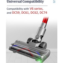 Gcp Like Dyson V6 DC58 DC59 DC62 DC72 Elektrikli Süpürgeler Için Elektrikli Zemin Fırçası Başlığı Zemin Temizleyici Için LED Toz Işıkları ile (Yurt Dışından)