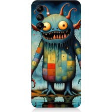Samsung Galaxy A15 Uyumlu Tuhaf Canavar Gülümsemesi  Desenli Silikon Kılıf