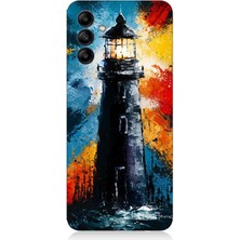 Samsung Galaxy A15 Uyumlu Işık Patlamasında Deniz Feneri  Desenli Silikon Kılıf