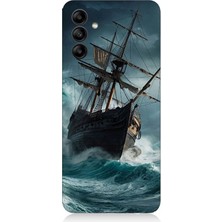 Samsung Galaxy A55 Uyumlu Fırtınada Eski Gemi  Desenli Silikon Kılıf
