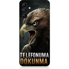 Samsung Galaxy A35 Uyumlu Bakışlarda Kartalın Sertliği  Desenli Silikon Kılıf