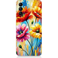 Samsung Galaxy A35 Uyumlu Bahar Esintisinde Renkli Papatyalar  Desenli Silikon Kılıf