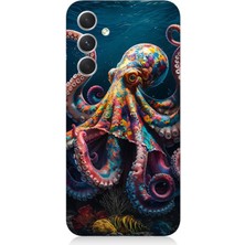 Samsung Galaxy A24 Uyumlu Derinliklerde Sekiz Kol Ahtapot  Desenli Silikon Kılıf
