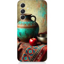 Samsung Galaxy A34 Uyumlu Geleneksel Motifli Testi Kompozisyonu  Desenli Silikon Kılıf