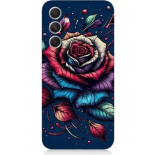 Samsung Galaxy A54 Uyumlu Siyah Gülün Asaleti  Desenli Silikon Kılıf
