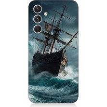Samsung Galaxy A14 Uyumlu Fırtınada Eski Gemi  Desenli Silikon Kılıf