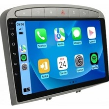 Peugeot 308 Gri 2007-2014 4gb Ram 32GB Hafıza 4 Çekirdek Carplay Kamera Android Multimedya