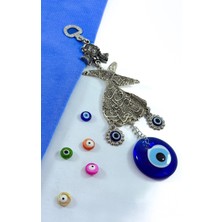 Metal Nikel Kaplama El Yapımı Cam Nazar Boncuklu Semazen Boncuklu Duvar Süsü