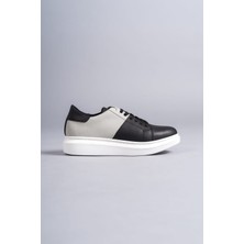 ET151 Boost Bağcıklı Cilt Süet Erkek Günlük Sneaker Ayakkabı Bt - Siyah/gri