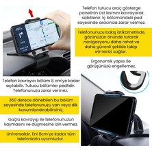 Upway 3 In 1 Araç Içi Universal Telefon Tutucu ve Organizer File Eşya Cebi Rüzgar Enerjili LED Lamba Hediyeli