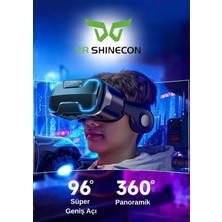 G02ED 3D Kulaklıklı Sanal Gerçeklik Gözlüğü 4.7-6.6 Inç Akıllı Telefonlarla Panoramik