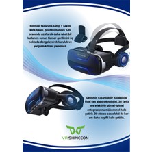 G02ED 3D Kulaklıklı Sanal Gerçeklik Gözlüğü 4.7-6.6 Inç Akıllı Telefonlarla Panoramik