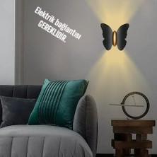 Elektrikle Çalışır, 6 Watt Amber Işık Ledli Kelebek Duvar Aplik Iç ve Dış Mekan IP65 LED Duvar Aplik