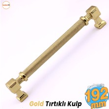 Grip Desenli Gold Altın Metal Kulp 192 mm Mobilya Çekmece Mutfak Dolabı Dolap Modern Kapak Kulpları