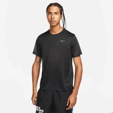 Nike Dri-Fit Miler Breathe Erkek Siyah Koşu T-Shirt DX0874-010 Siyah - L