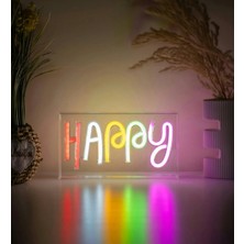 Happy Yazılı Neon LED Işık