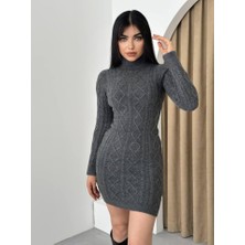 Gökyüzü Moda Livorna Boğazlı Mini Elbise