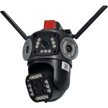 O-Kam Dual Lens 3+3mp Wifi Güvenlik Kamerası Sirenli Gece Renkli 355° Çift Ses Sd