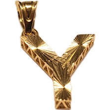 Altın 3 Boyutlu Y Harfi