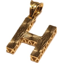  Altın 3 Boyutlu H Harfi