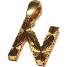  Altın 3 Boyutlu N Harfi