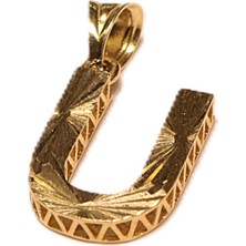 Altın 3 Boyutlu U Harfi