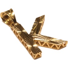  Altın 3 Boyutlu K Harfi