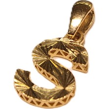  Altın 3 Boyutlu S Harfi