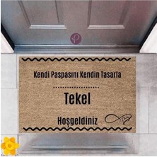 Kapı Önü Paspası Dekoratif Dijital Baskı Tekel P-2552