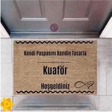 Kapı Önü Paspası Dekoratif Dijital Baskı Kuaför P-2557