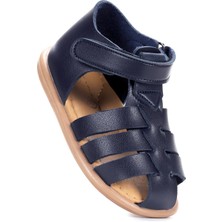 Kiko Kids Lonpe Ilk Adım Cırtlı Erkek Bebek Sandalet Lacivert