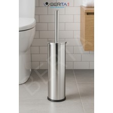 Berta Hijyen 2'li Banyo Seti Çöp Kovası Tuvalet Fırçası Metal Paslanmaz Çelik
