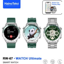 Haino Teko Rw- 67 Akıllı Saat | Bluetooth Arama | IP67 Su Geçirmez | Gps Destekli | Kalp Ritmi & Spo2 & Tansiyon | 3 Kordon (Metal, Silikon, Deri)