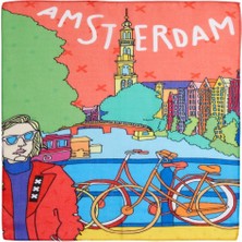 Deriderim Amsterdam Desenli Fular & Bandana