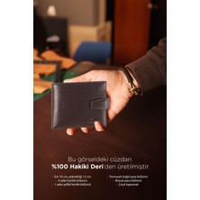 Deriderim Kahve Çıt Çıt Kapamalı Içi Fermuarlı Erkek Deri Cüzdan