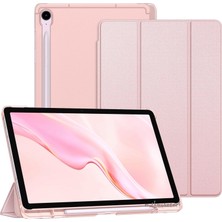 Samsung Galaxy Tab S10 Fe Plus 13.1 Inç 2025 Kılıf Smart Uyku Modlu S Pen Kalem Bölmeli Standlı Arkası Renkli Kapak SM-X620/X626B