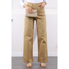 Vizon Yüksek Bel Palazzo Kot Pantolon