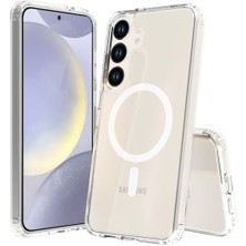Samsung Galaksy S24 Plus Kılıf Magneticsafe Kapak-Gümüş