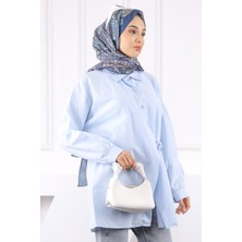 Bebe Mavi Yandan Bağlamalı Tunik
