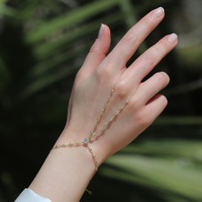 Zirkon Taşlı Gold Gümüş Şahmeran